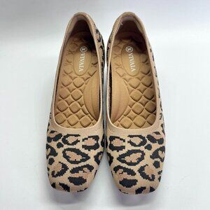 VIvala Square-Toe Wedge Margot Wedge Pro Size 7.5 (38.5) in Dark Leopard